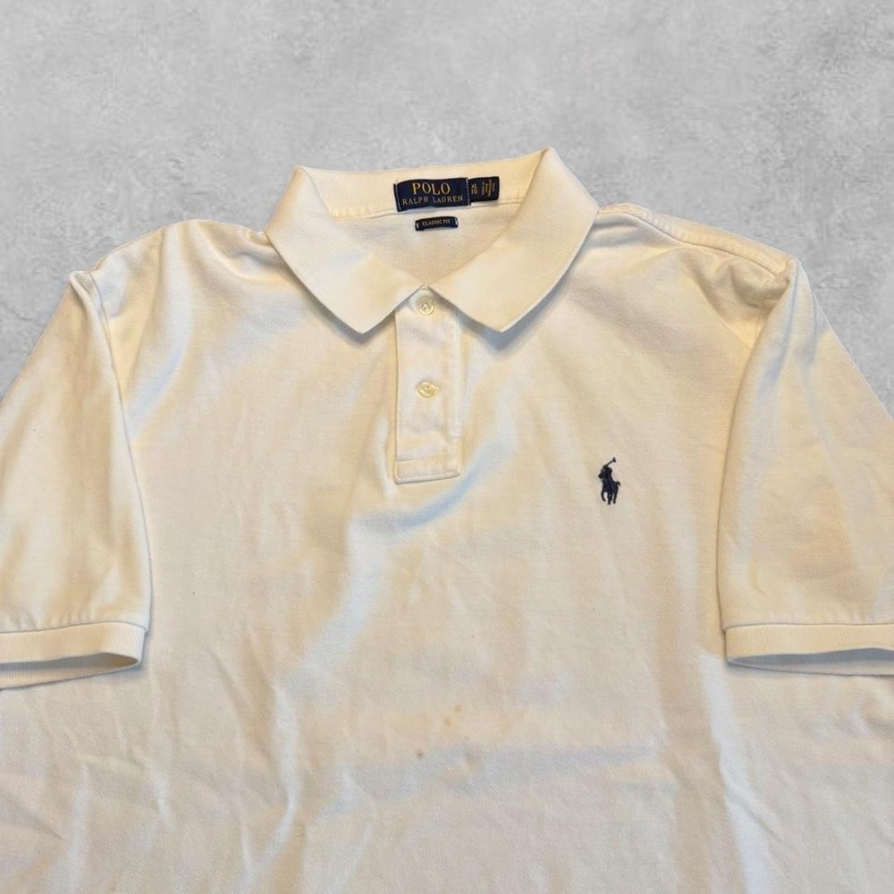 Polo Ralph Lauren Vintage Classic Fit Pique Polo Shirt White XL